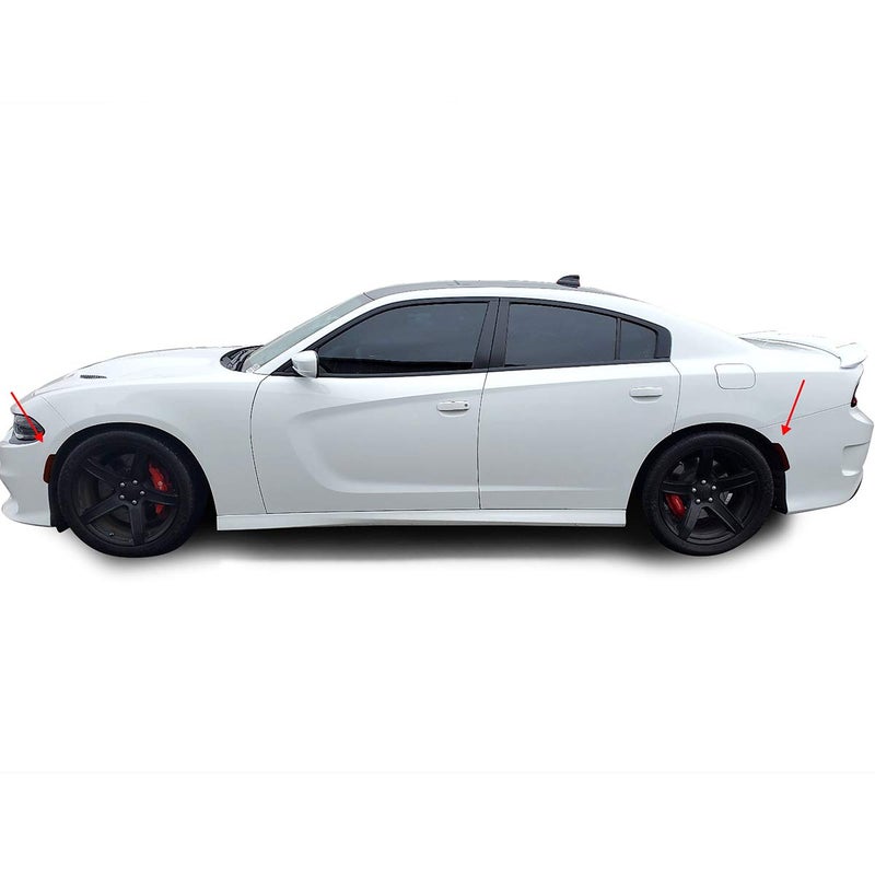 BOGAR TECH DESIGNS Tail Light Sidemarkers Tint Kit Compatible with and Fits Dodge Charger 2015-2023, Dark Smoke - Image 3